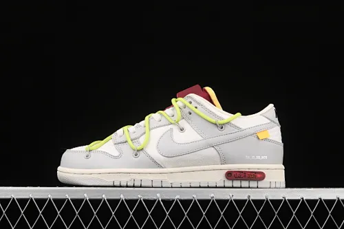 All Categories Nk SB Dunk Series Nk SB Dunk Low Low-top Sneakers Pure Original Version OF x Nk Dunk Low “04 of 50” OW White Gray Casual Sports Skateboard Shoes DM1602-106